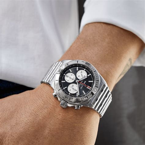 breitling クロノマット 41 ブレスレット仕様 買取|クロノマット B01 42 ステンレススチール & プラチナ .